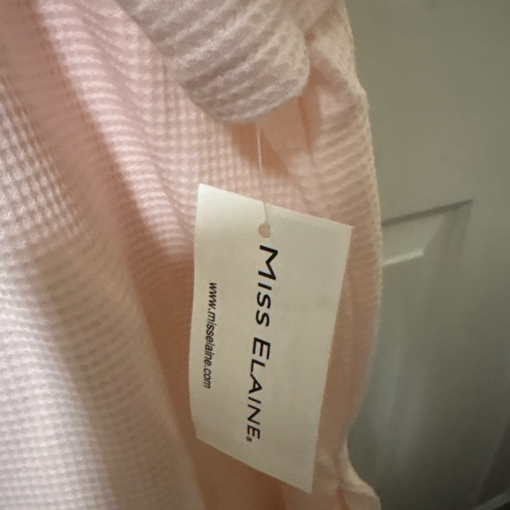 Miss Elaine Soft Pink Waffle Knit Top - Picture 4 of 4